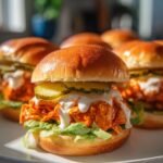 Buffalo chicken sliders for game day