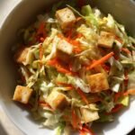 Rainbow vegetable quinoa bowl with lemon vinaigrette delights!