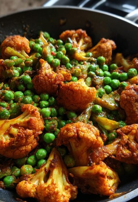 Cauliflower and pea masala