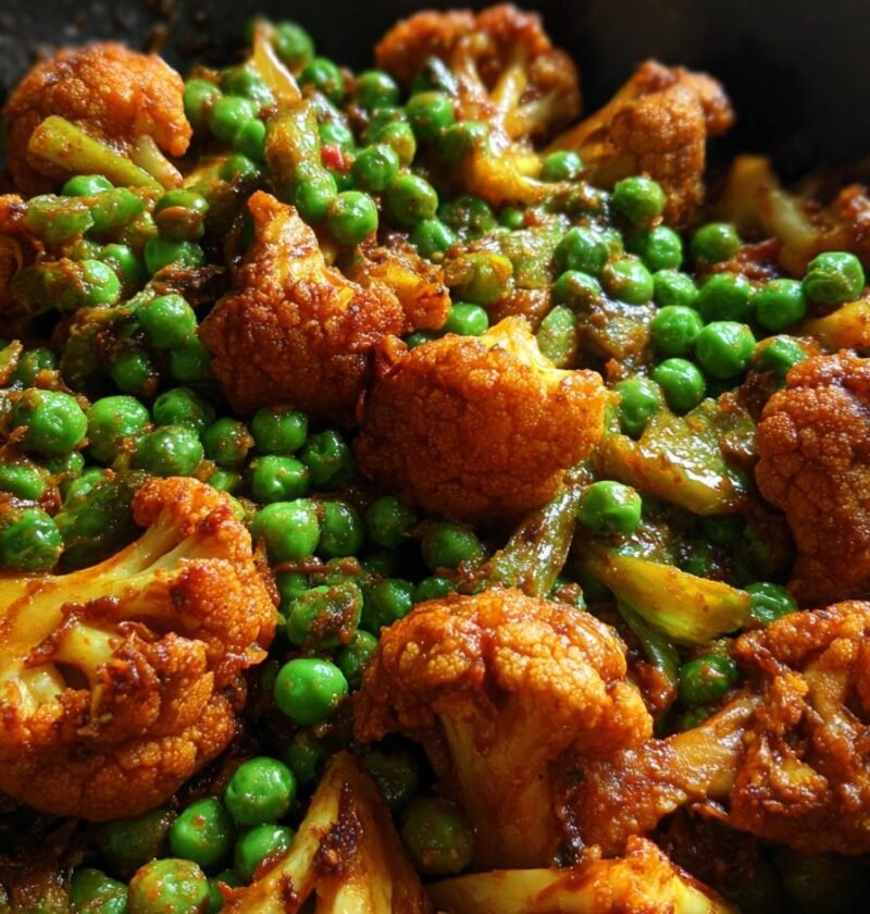 Cauliflower and pea masala