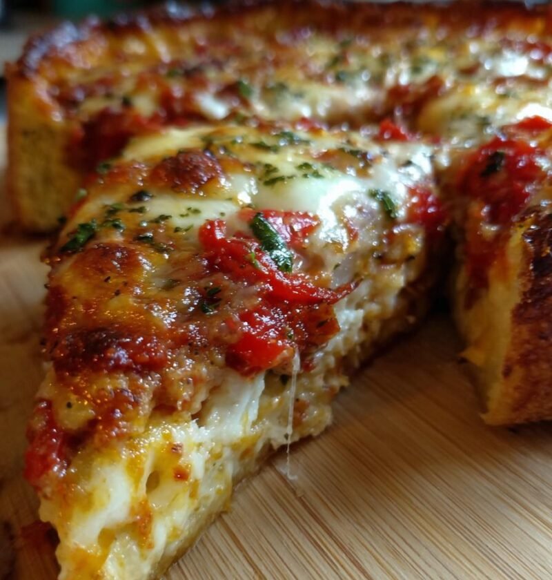 Chicago deep-dish pizza