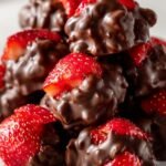 Chocolate-covered strawberry yogurt clusters