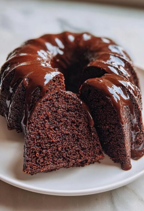 Chocolate olive oil cake made in one bowl