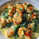 Creamy lemon chicken with spinach