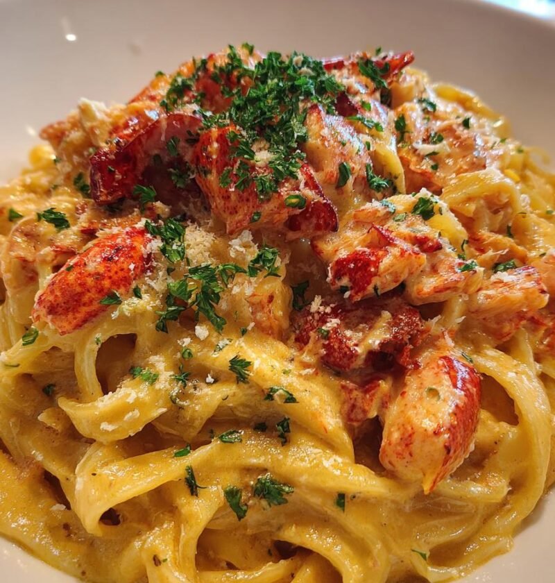 Creamy lobster pasta