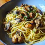 Creamy miso mushroom pasta