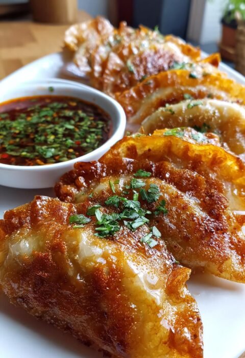 Crispy rice paper dumplings