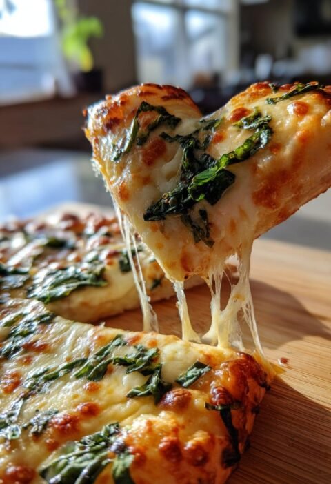 Heart shaped pizza with mozzarella and basil