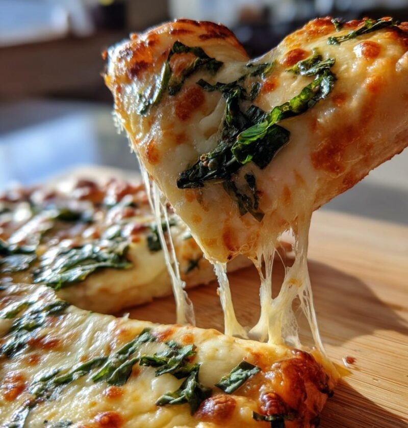 Heart shaped pizza with mozzarella and basil