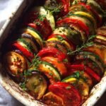 Mediterranean vegetable ratatouille with fresh herbs