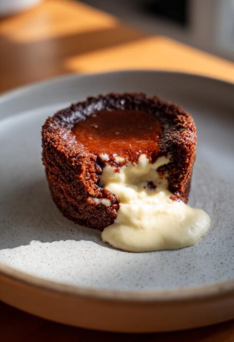 Mini lava cheesecakes for Valentine’s Day