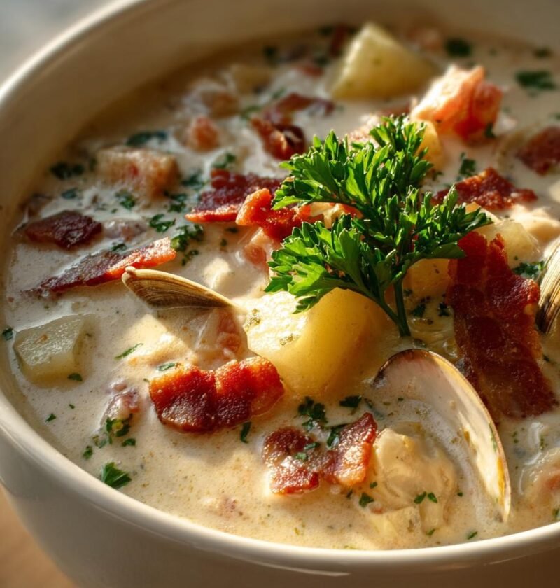 New England clam chowder