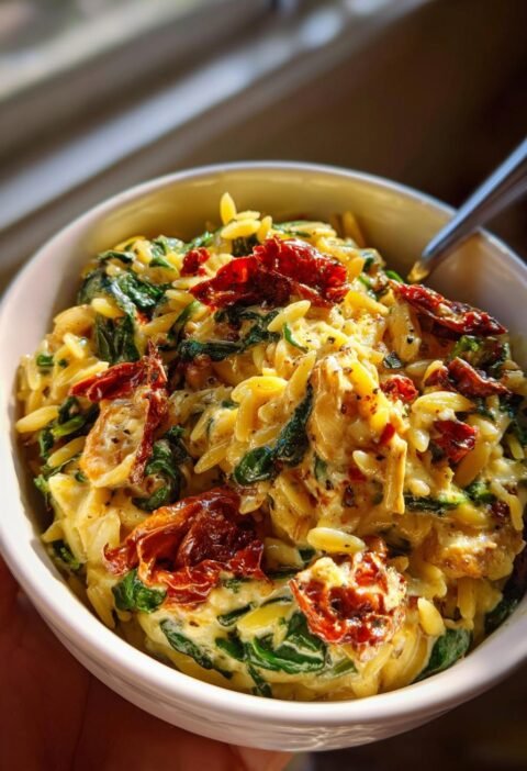 One-pot creamy Tuscan orzo