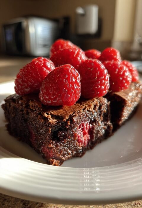 Raspberry brownies