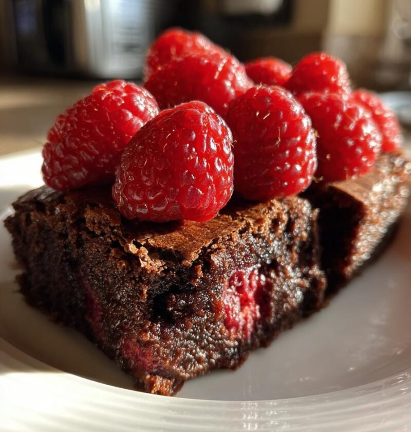 Raspberry brownies