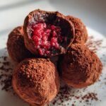 Raspberry chocolate truffles