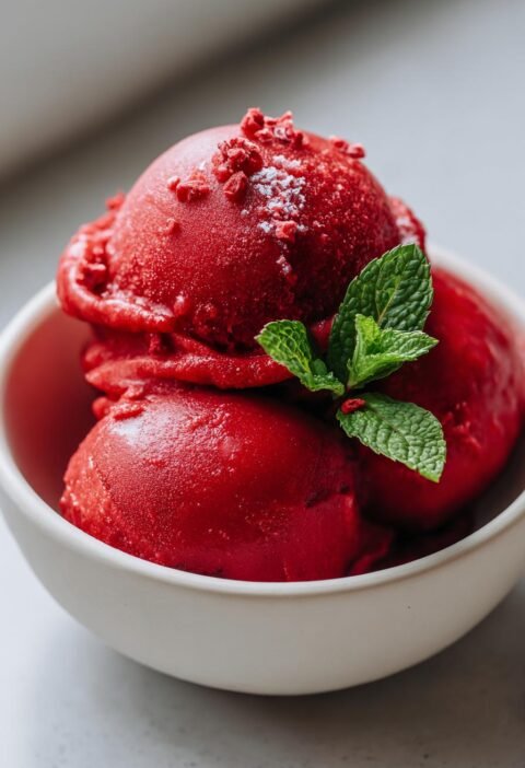 Raspberry sorbet