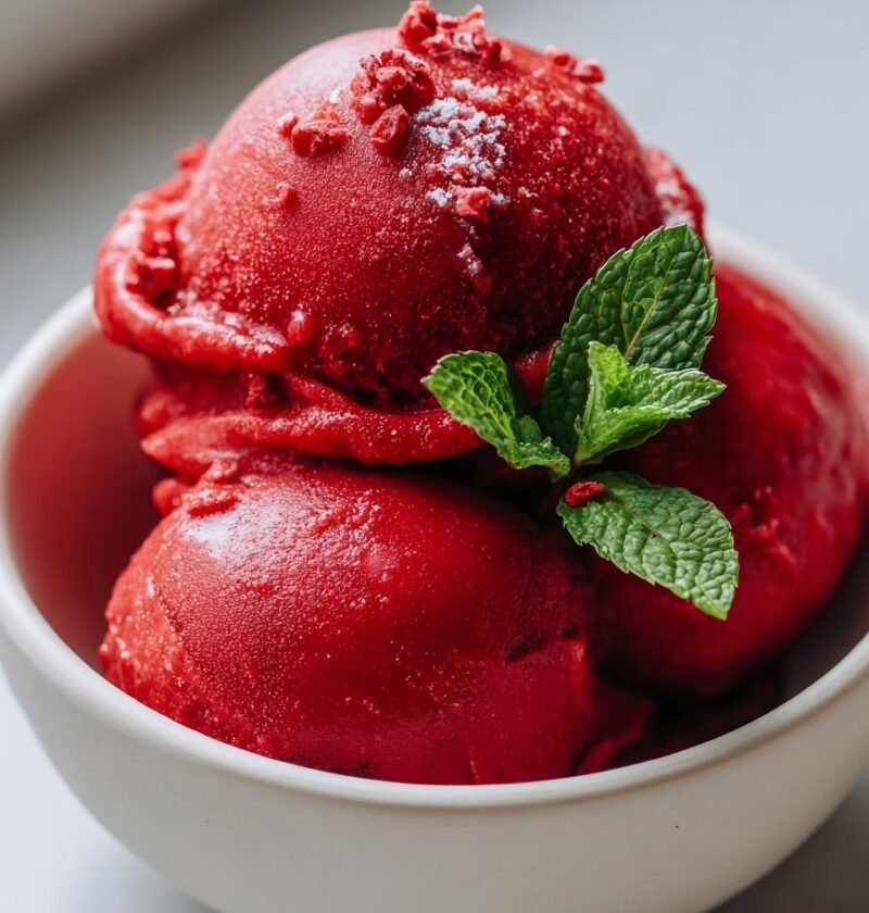 Raspberry sorbet