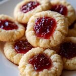 Raspberry thumbprint cookies