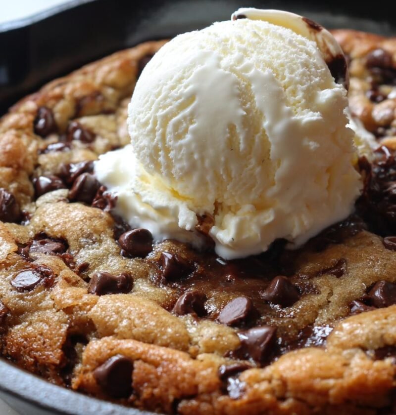 Skillet cookie made for two