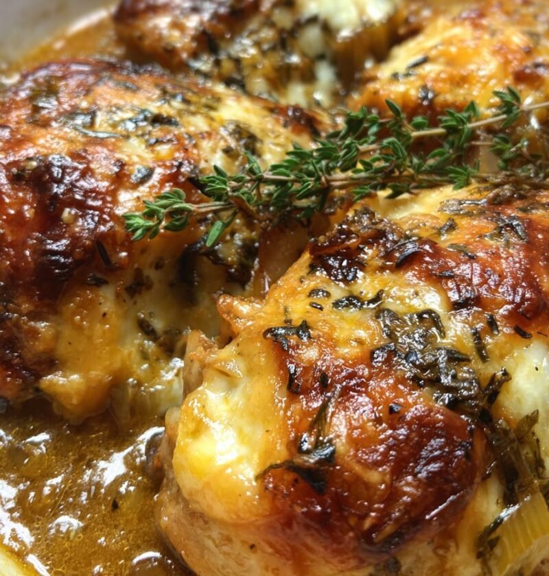 Slow cooker French onion chicken