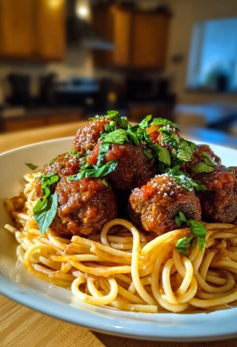 Spaghetti and meatballs