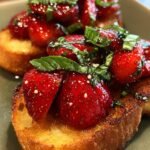 Strawberry basil bruschetta