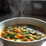 Vegetable-packed minestrone soup