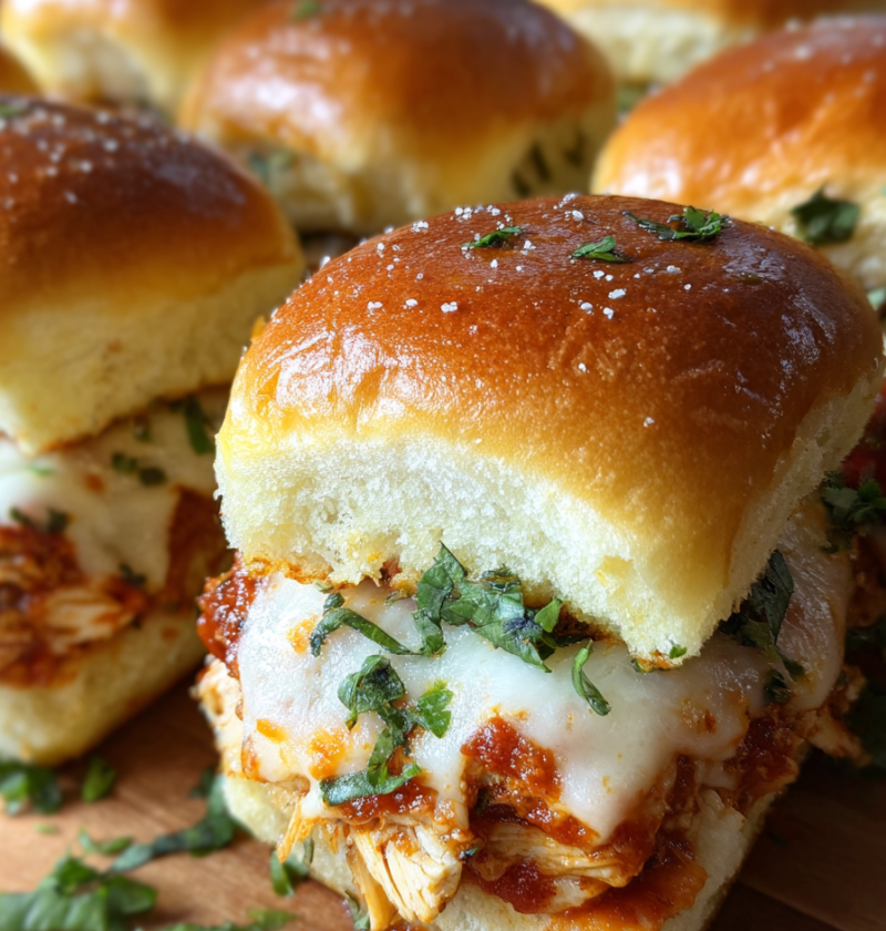 air fryer chicken parm sliders