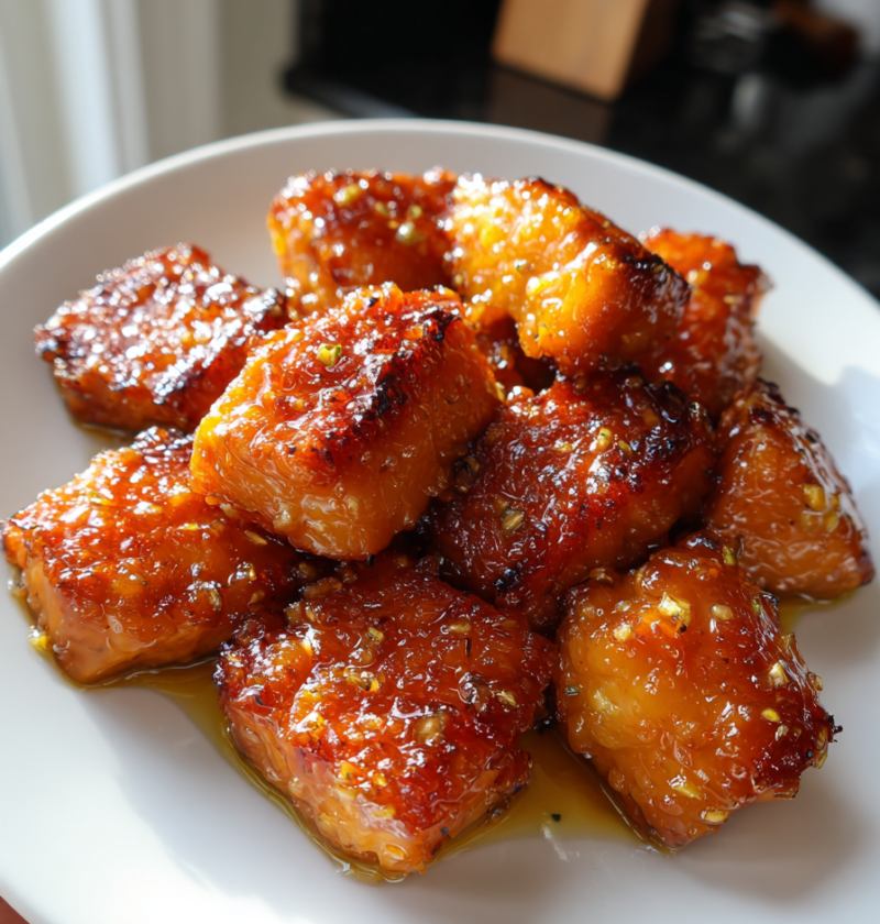 air fryer honey garlic salmon bites