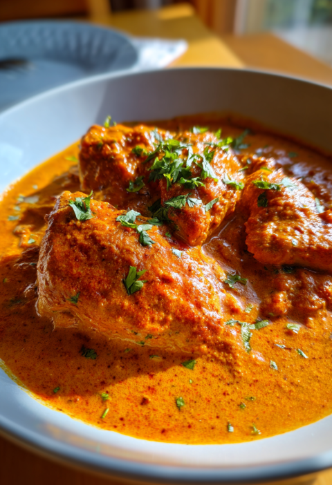 dairy free chicken tikka masala with tomato cashew sauce