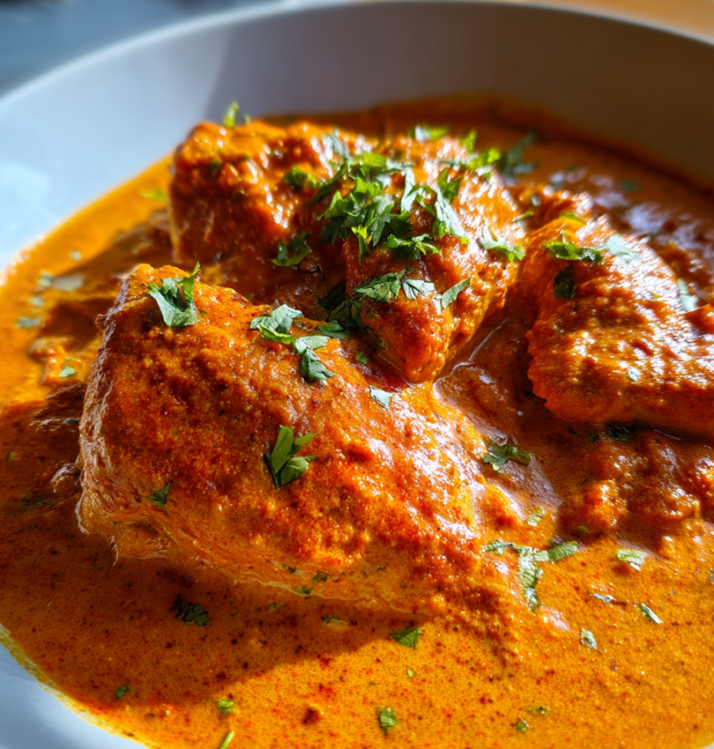 dairy free chicken tikka masala with tomato cashew sauce