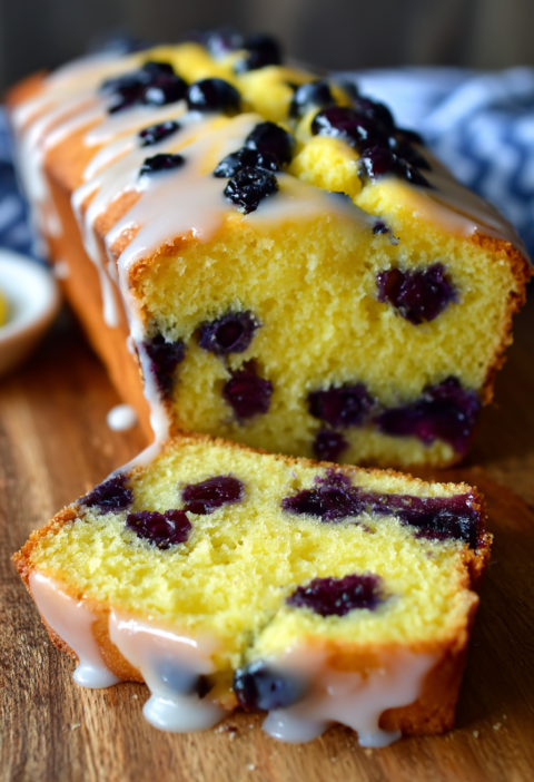 easy lemon blueberry loaf cake
