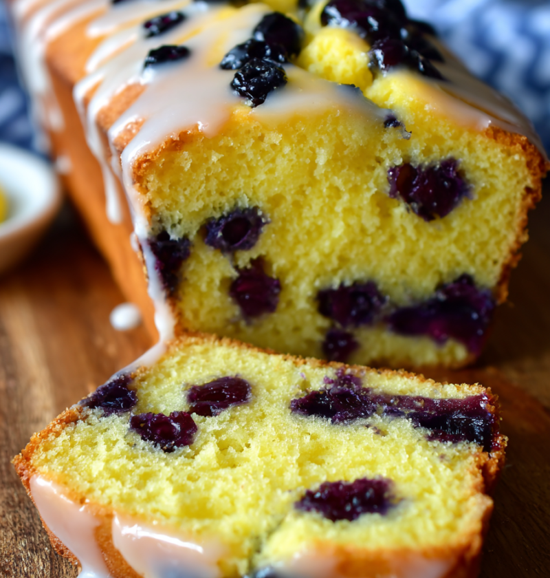 easy lemon blueberry loaf cake