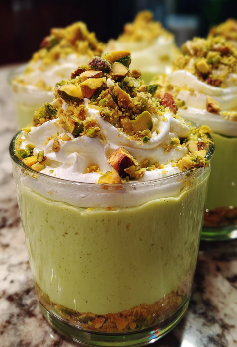 easy pistachio cream dessert cups