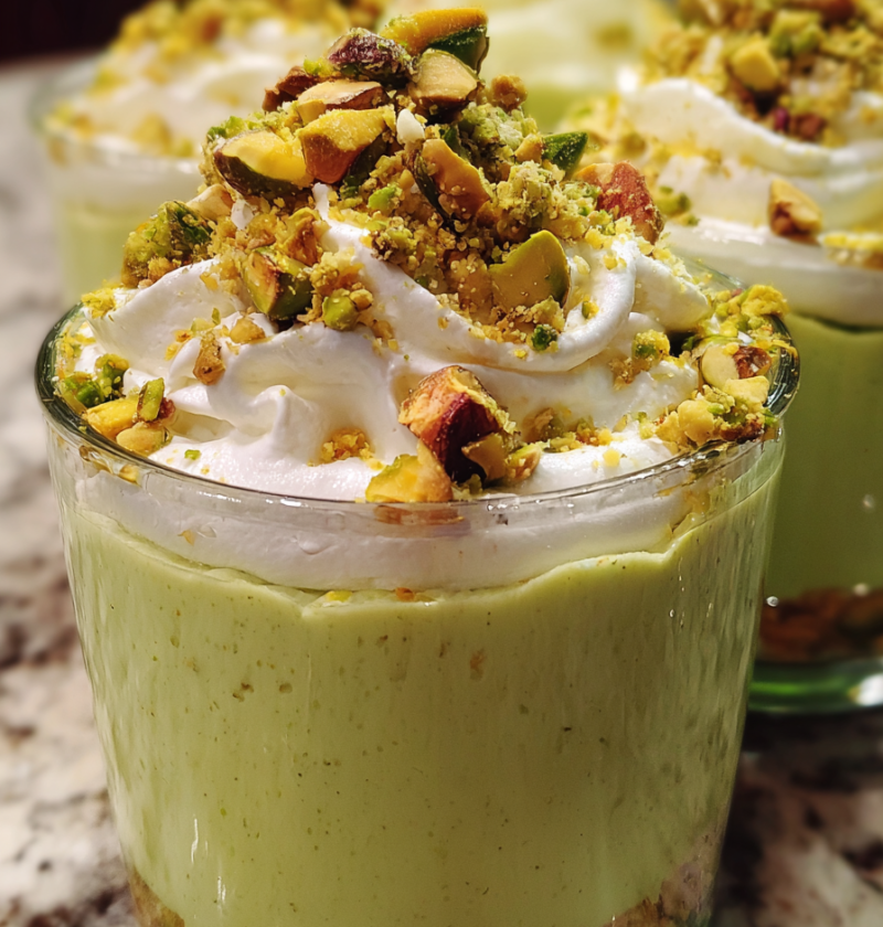 easy pistachio cream dessert cups