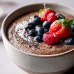 high protein chocolate chia pudding
