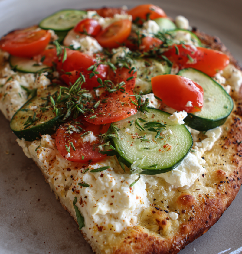 high protein cottage cheese flatbread