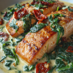 one pot creamy tuscan salmon with spinach and garlic