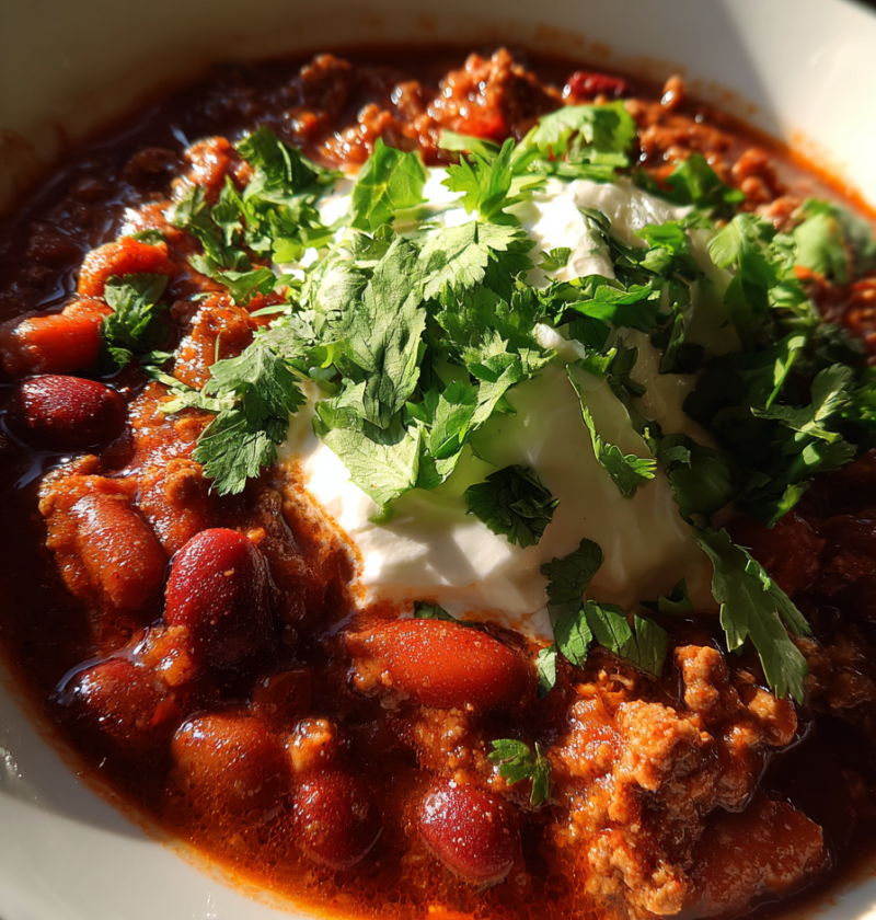 slow cooker turkey chili with beans smoky spices