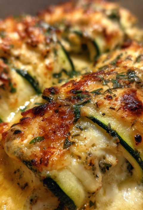 Baked zucchini ricotta roll ups