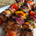 Grilled turkey kebabs