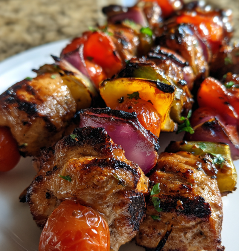 Grilled turkey kebabs