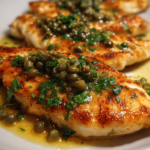 Healthy chicken piccata