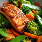 Salmon miso vegetable bowl