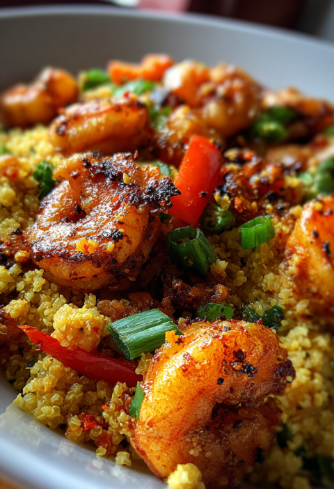 Spicy shrimp cauliflower rice
