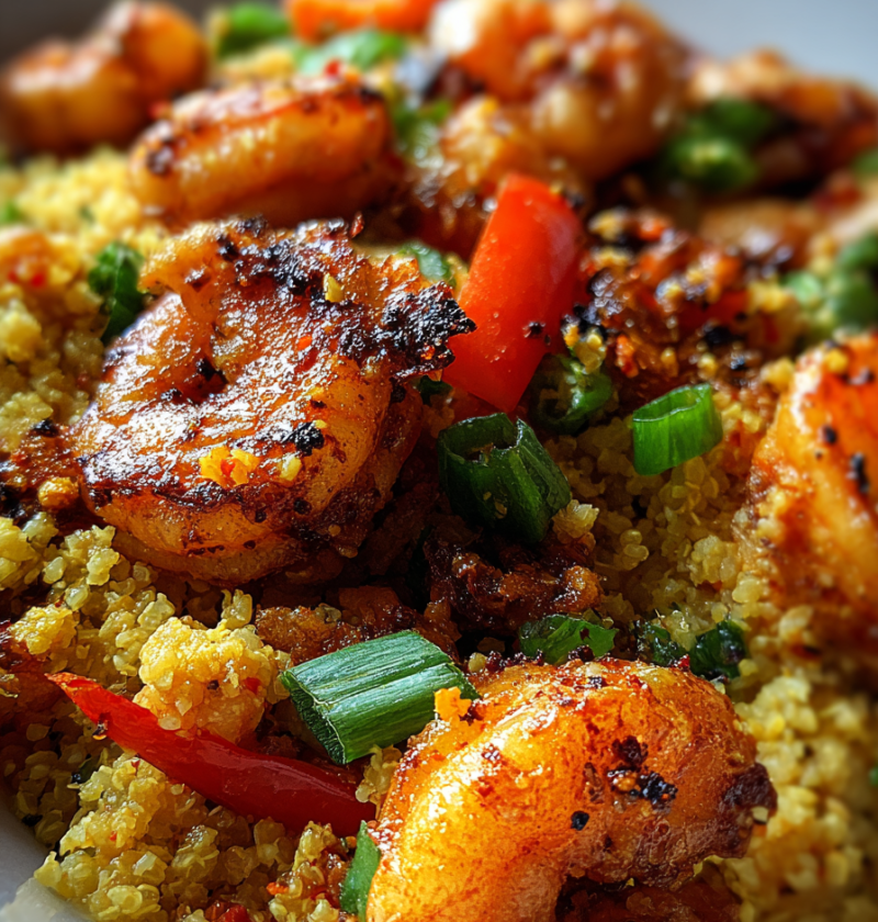 Spicy shrimp cauliflower rice